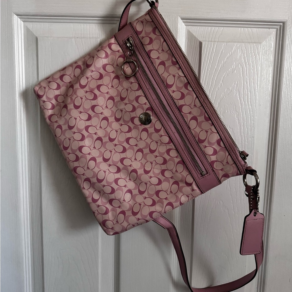 Coach Pink Signature Crossbody Bag